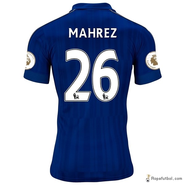 Camiseta Leicester City Replica Primera Ropa Mahrez 2016/17 Azul